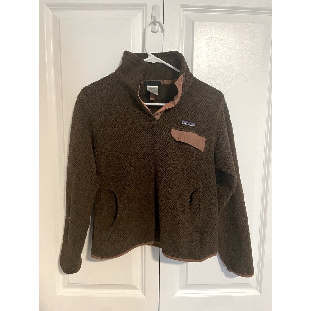Vintage: Patagonia Womens Brown Snap Fleece Pullover